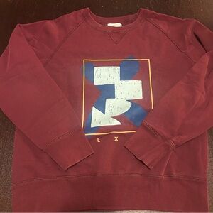 Holt Renfrew 175 Anniversary Graphic Men’s Crew Neck Pullover Burgundy Medium